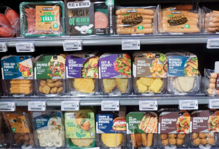 Plant-based meat for sale in a supermarket
