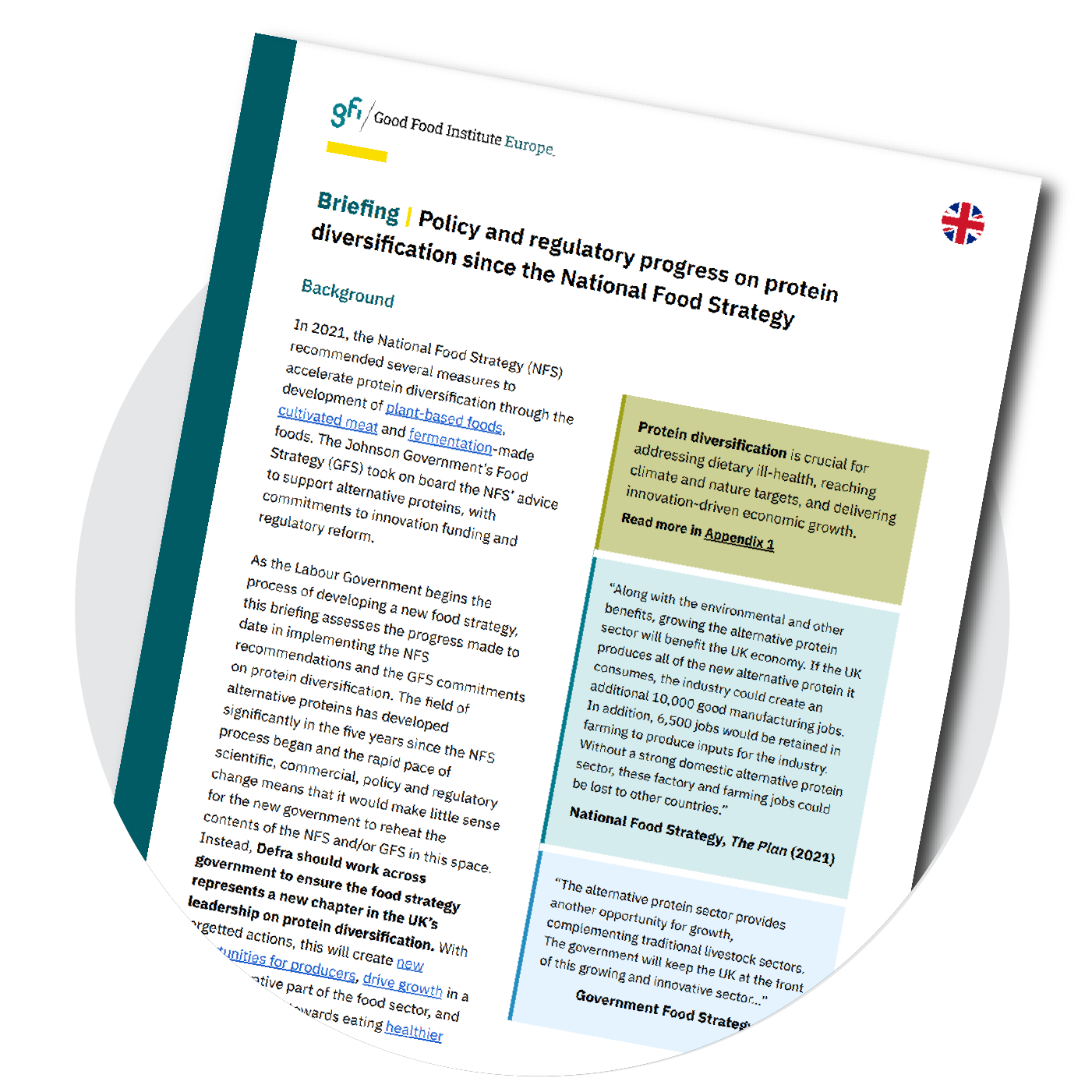 UK Food Strategy Alternative Proteins briefing