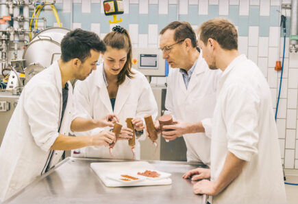Researchers at the University of Hohenheim working to develop plant-based sausages