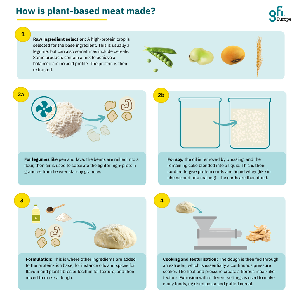 production process of plant-based meat